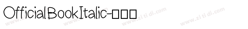 Official Book Italic字体转换